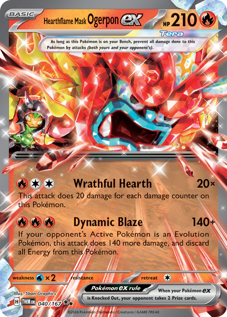 Hearthflame Mask Ogerpon ex 040/167 Twilight Masquerade