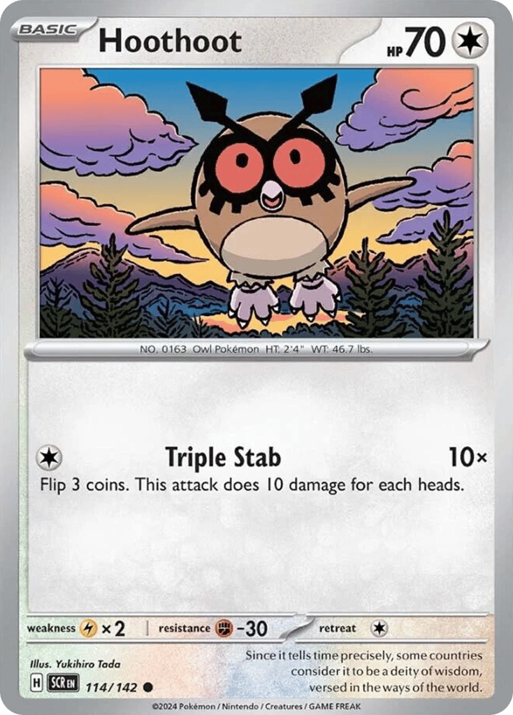 Hoothoot 114/142 Stellar Crown