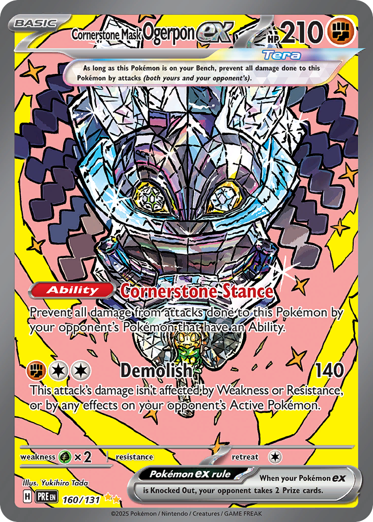 Cornerstone Mask Ogerpon ex 160/131 Prismatic Evolutions