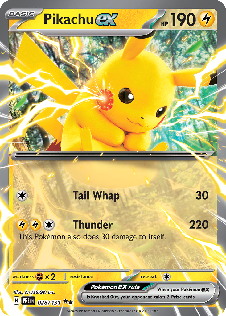 Pikachu ex 028/131 Prismatic Evolutions