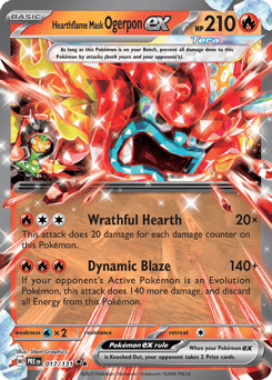 Hearthflame Mask Ogerpon ex 017/131 Prismatic Evolutions