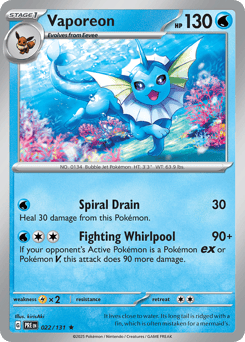 Vaporeon 022/131 Prismatic Evolutions