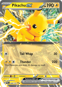Pikachu ex 028/131 Prismatic Evolutions