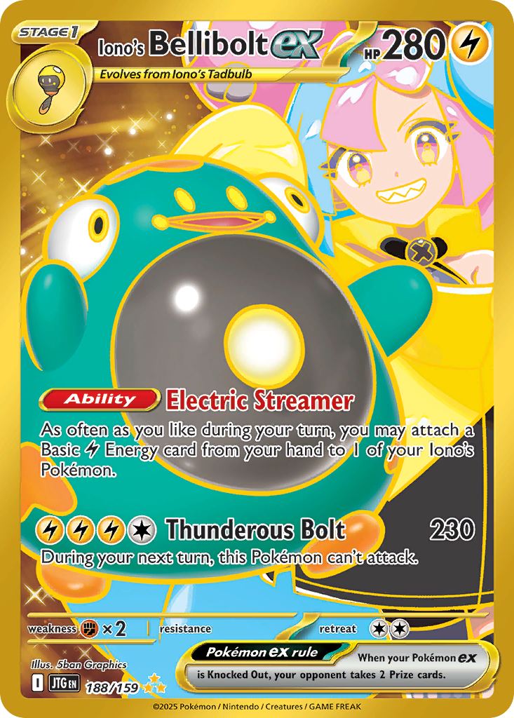 Iono's Bellibolt ex 188/159 Journey Together