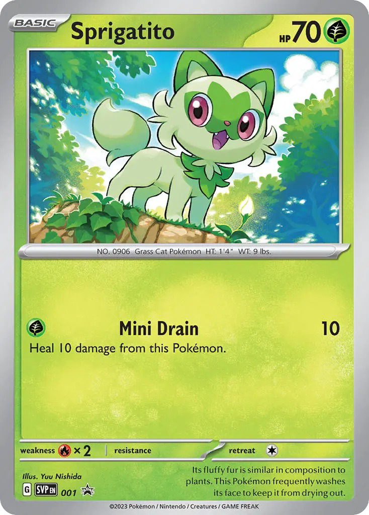 Sprigatito 001 Scarlet & Violet Black Star Promos