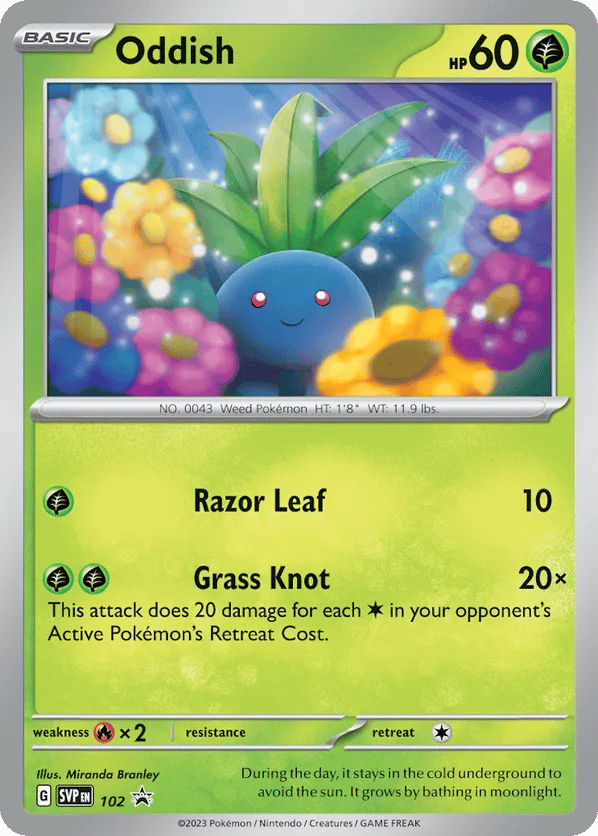 Oddish 102 Scarlet & Violet Black Star Promos