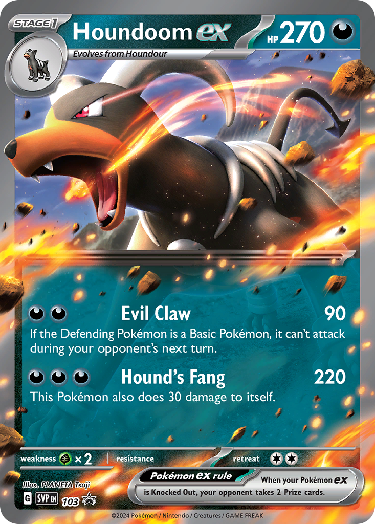 Houndoom ex 103 Scarlet & Violet Black Star Promos