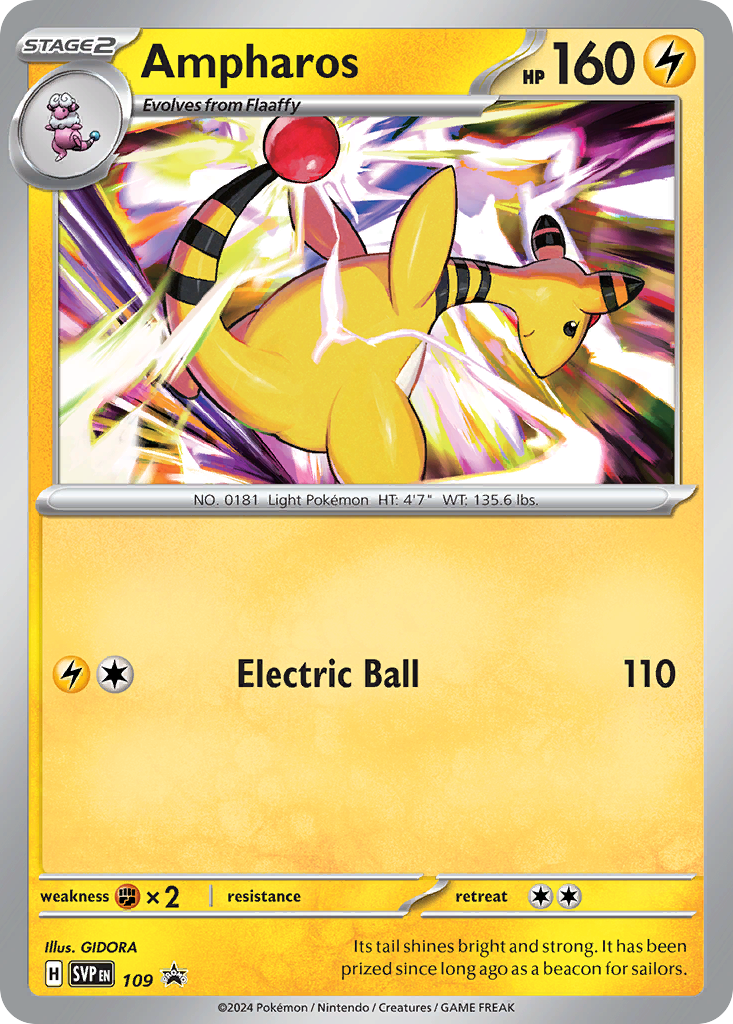 Ampharos 109 Scarlet & Violet Black Star Promos