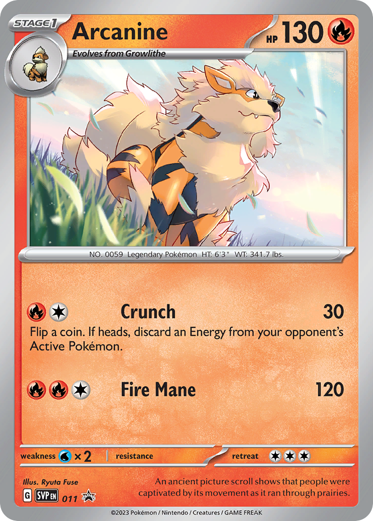 Arcanine 011 Scarlet & Violet Black Star Promos