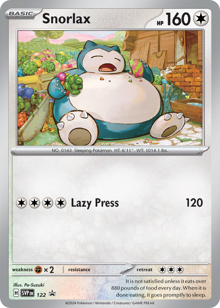 Snorlax 122 Scarlet & Violet Black Star Promos