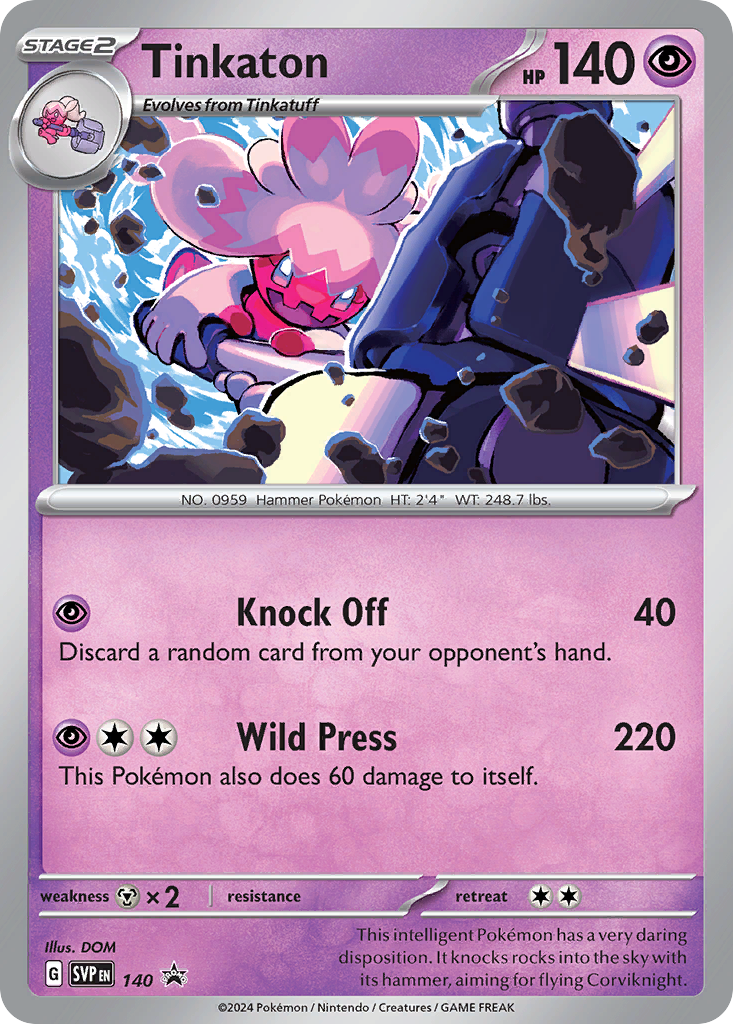 Tinkaton 140 Scarlet & Violet Black Star Promos