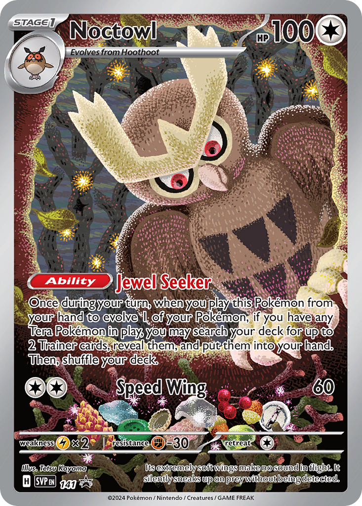 Noctowl 141 Scarlet & Violet Black Star Promos