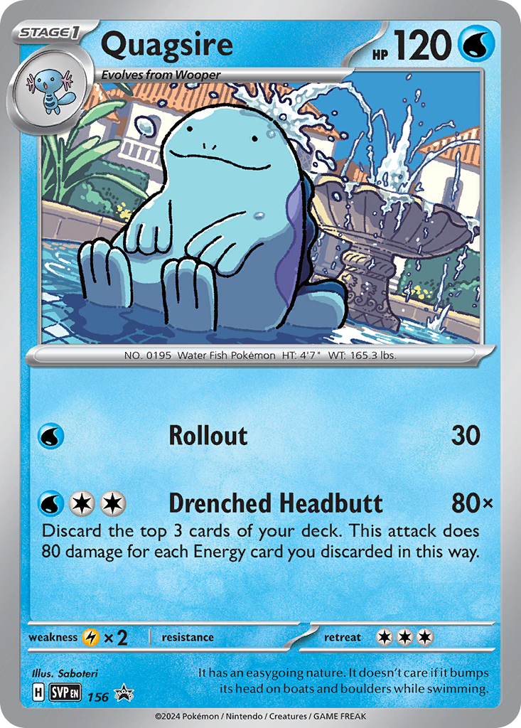 Quagsire 156 Scarlet & Violet Black Star Promos