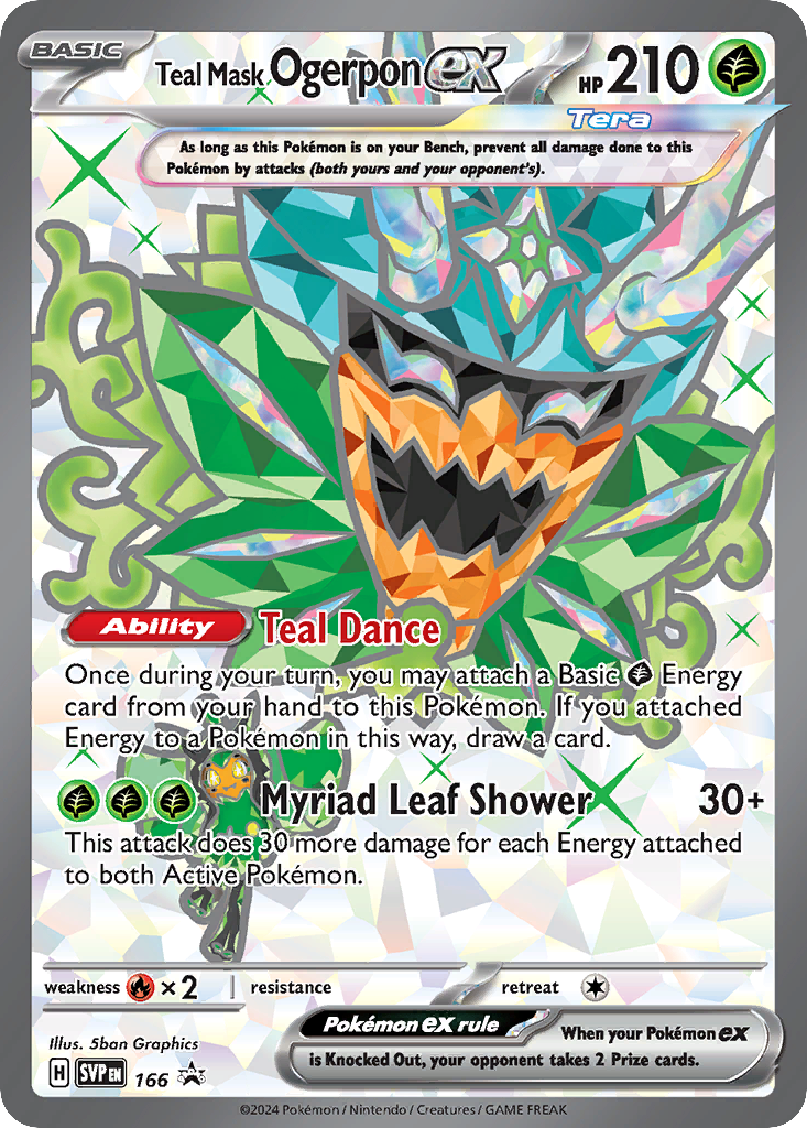 Teal Mask Ogerpon ex 166 Scarlet & Violet Black Star Promos