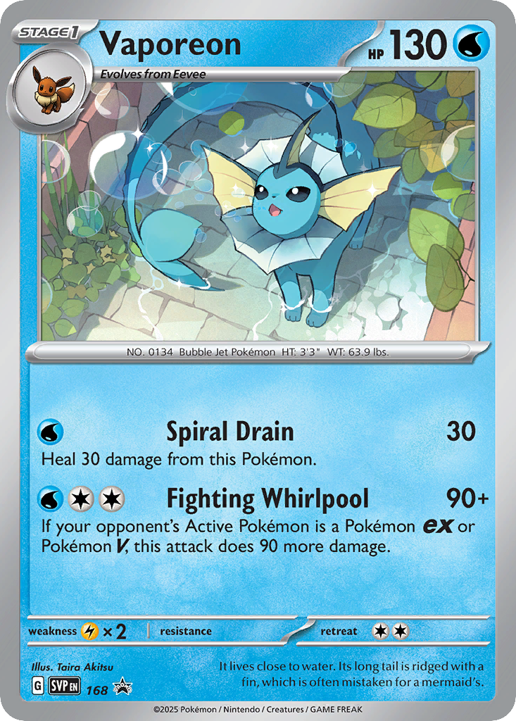 Vaporeon 168 Scarlet & Violet Black Star Promos