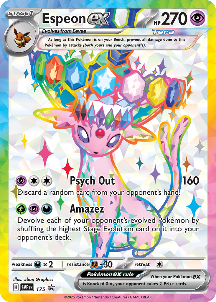 Espeon ex 175 Scarlet & Violet Black Star Promos