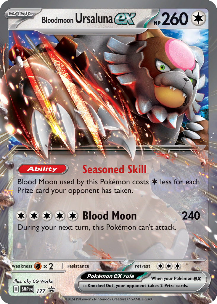 Bloodmoon Ursaluna ex 177 Scarlet & Violet Black Star Promos