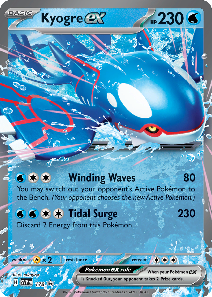 Kyogre ex 178 Scarlet & Violet Black Star Promos