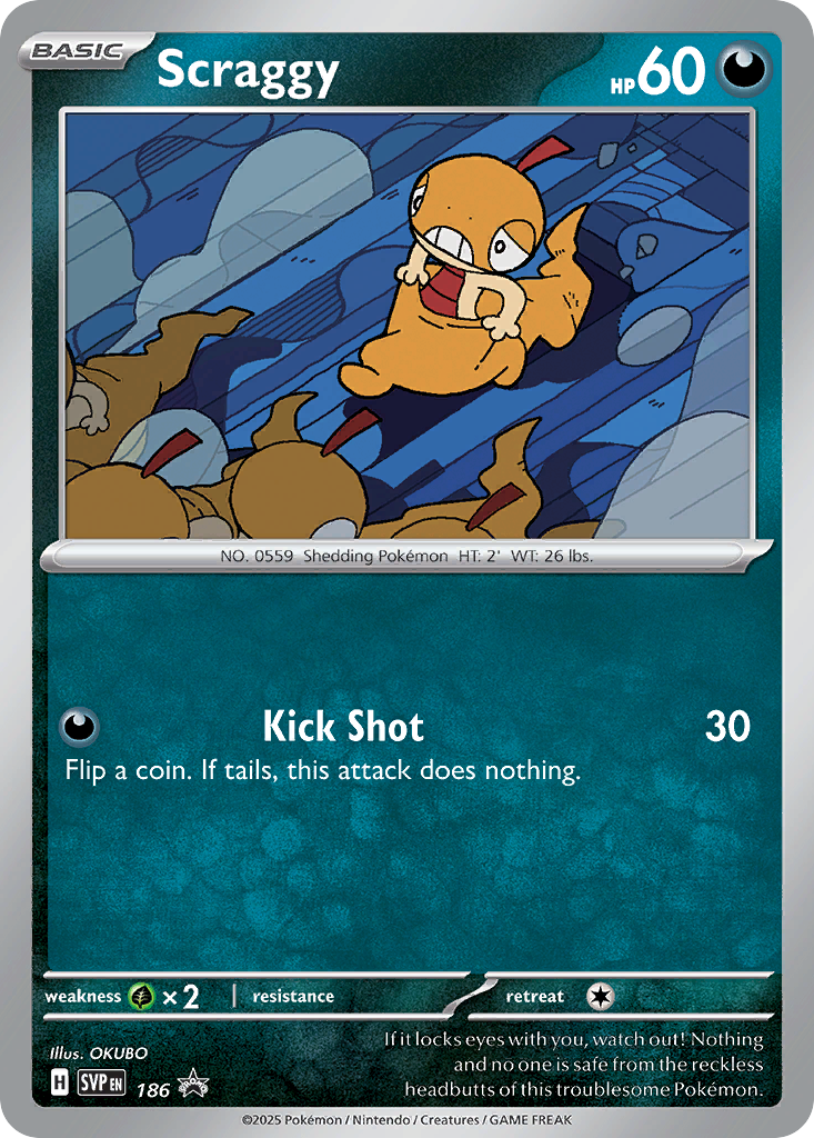 Scraggy 186 Scarlet & Violet Black Star Promos