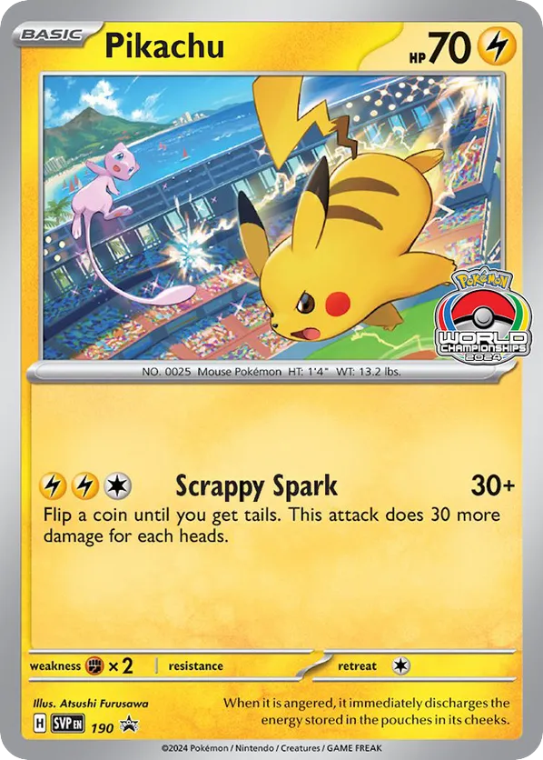 Pikachu 190 Scarlet & Violet Black Star Promos