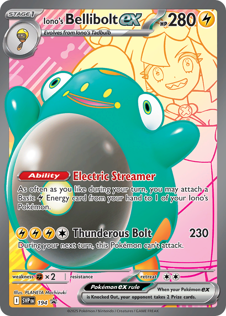 Iono's Bellibolt ex 194 Scarlet & Violet Black Star Promos