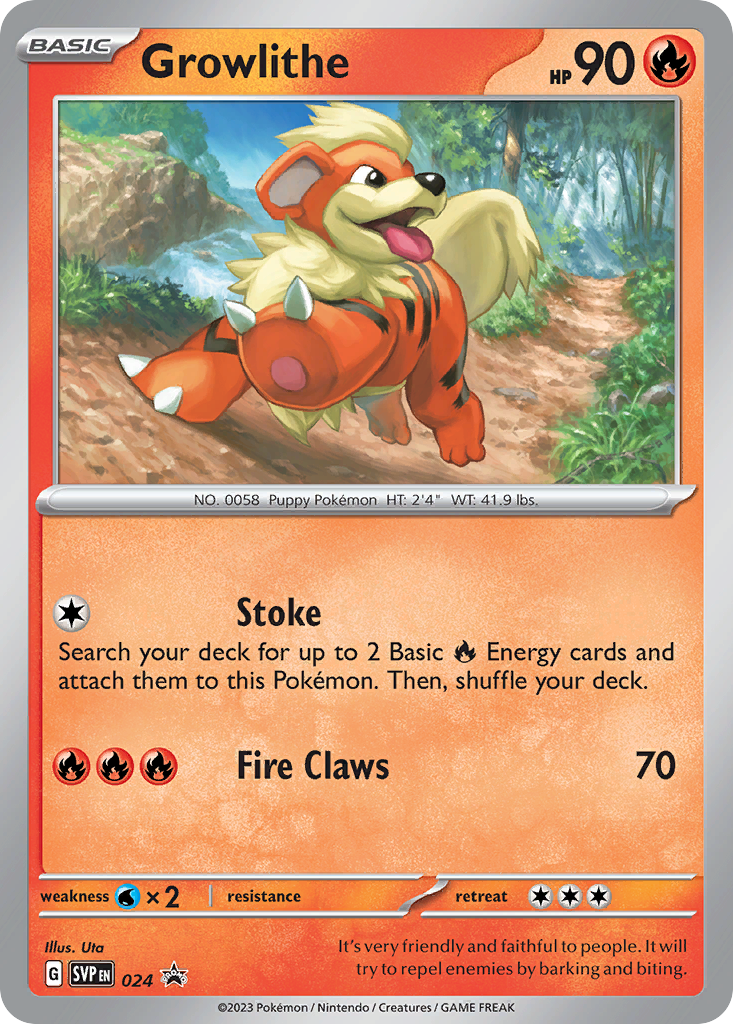 Growlithe 024 Scarlet & Violet Black Star Promos