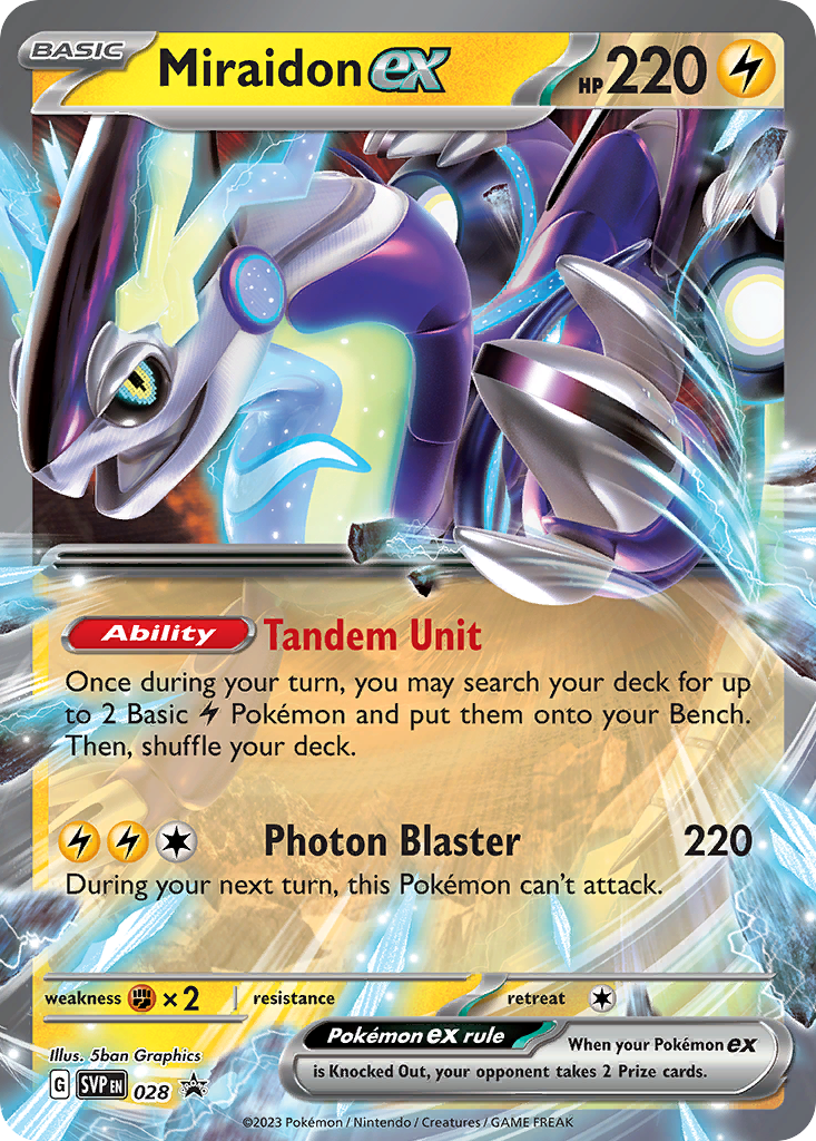 Miraidon ex 028 Scarlet & Violet Black Star Promos