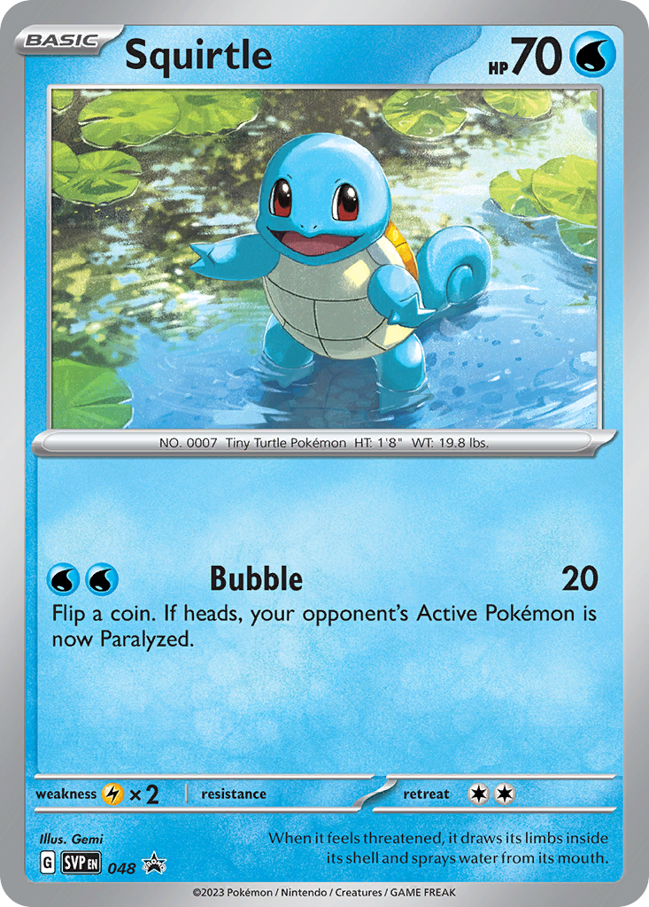 Squirtle 048 Scarlet & Violet Black Star Promos