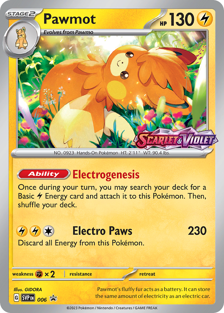 Pawmot 006 Scarlet & Violet Black Star Promos