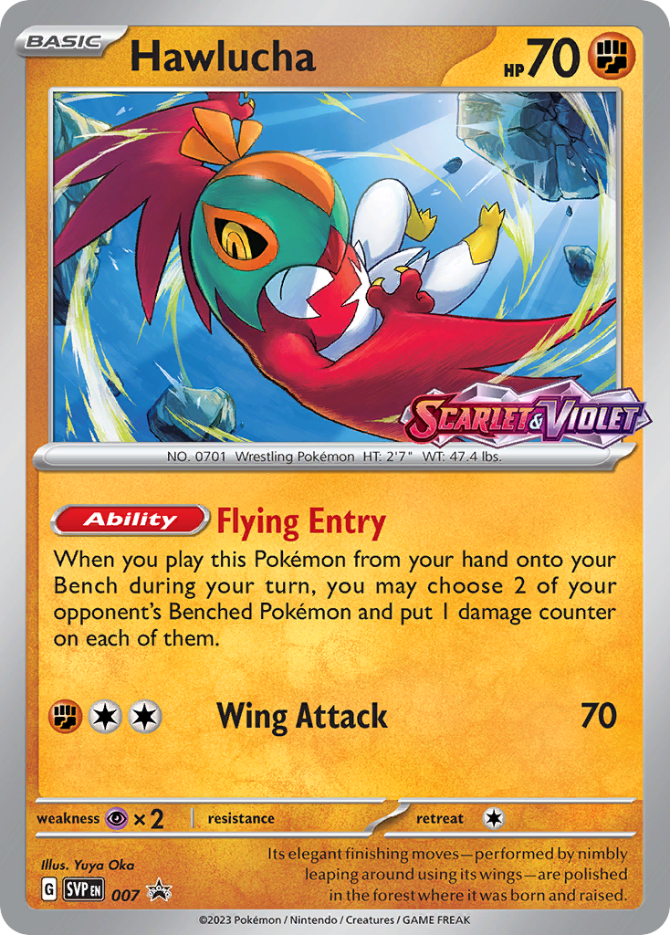 Hawlucha 007 Scarlet & Violet Black Star Promos
