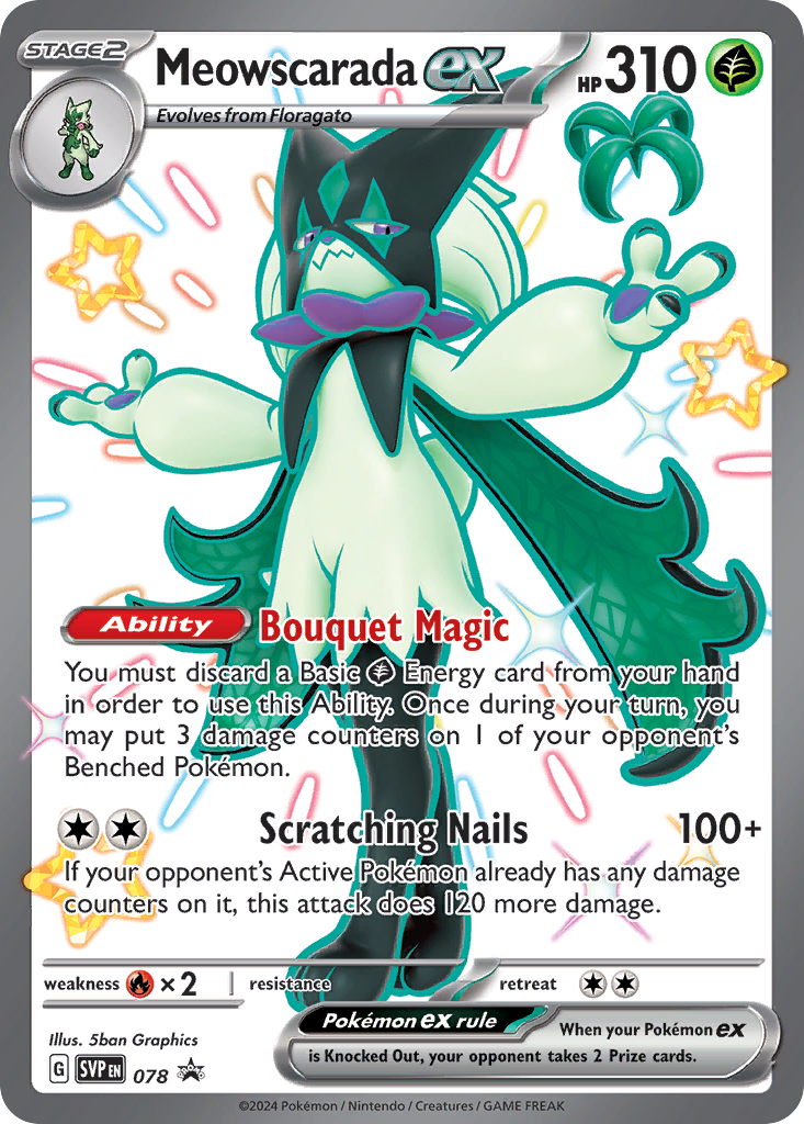 Meowscarada ex 078 Scarlet & Violet Black Star Promos