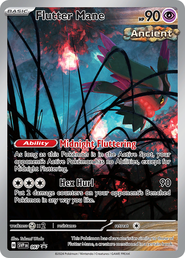Flutter Mane 097 Scarlet & Violet Black Star Promos
