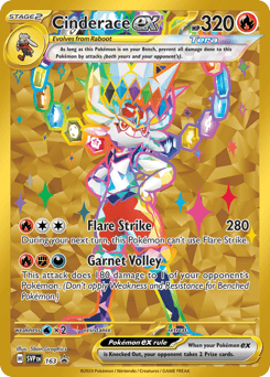 Cinderace ex 163 Scarlet & Violet Black Star Promos