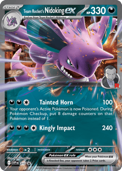 Team Rocket's Nidoking ex 217 Scarlet & Violet Black Star Promos