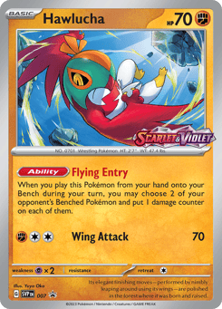 Hawlucha 007 Scarlet & Violet Black Star Promos