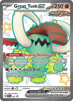 Great Tusk ex 072 Scarlet & Violet Black Star Promos