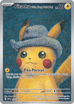 Pikachu with Grey Felt Hat 085 Scarlet & Violet Black Star Promos