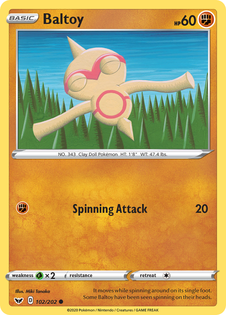 Baltoy 102/202 Sword & Shield