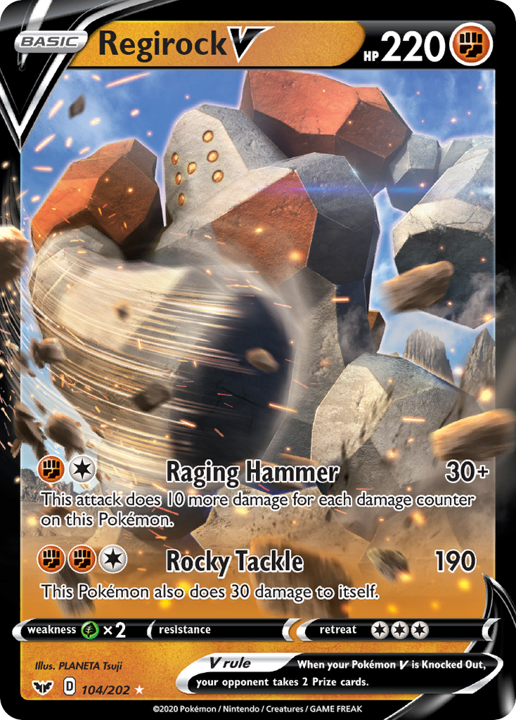 Regirock V 104/202 Sword & Shield