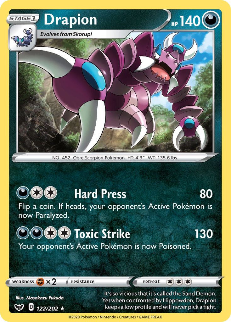 Drapion 122/202 Sword & Shield