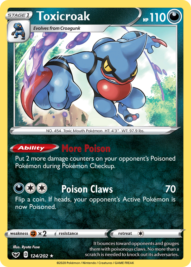 Toxicroak 124/202 Sword & Shield