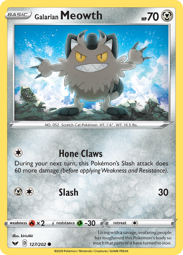 Galarian Meowth 127/202 Sword & Shield