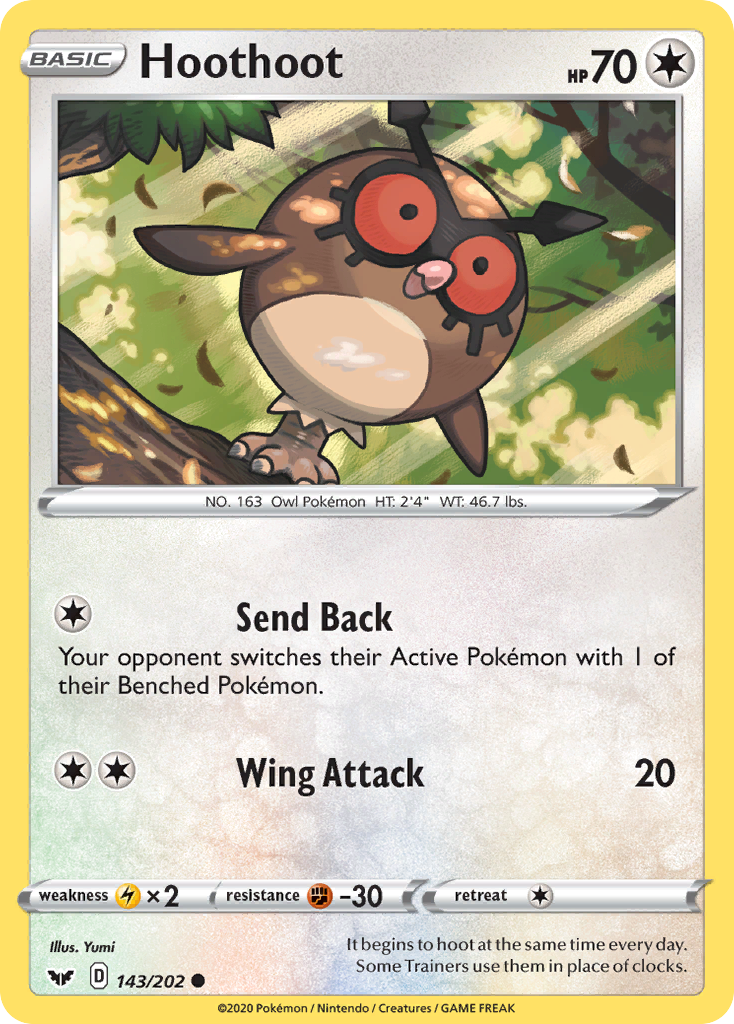 Hoothoot 143/202 Sword & Shield