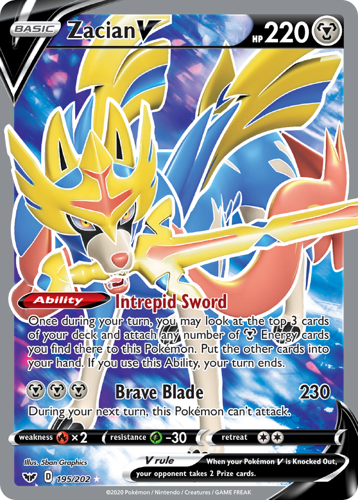Zacian V 195/202 Sword & Shield