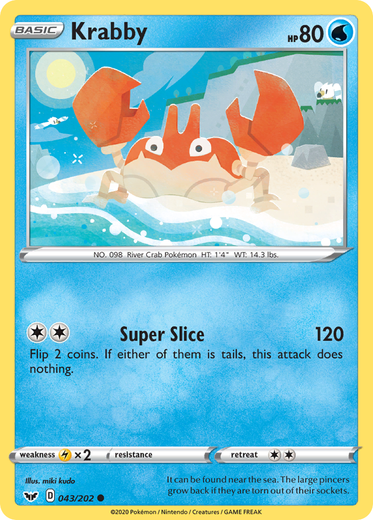 Krabby 043/202 Sword & Shield