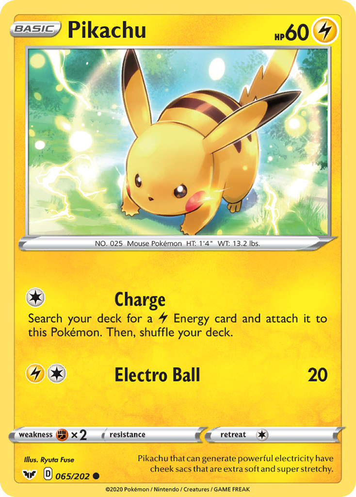 Pikachu 065/202 Sword & Shield