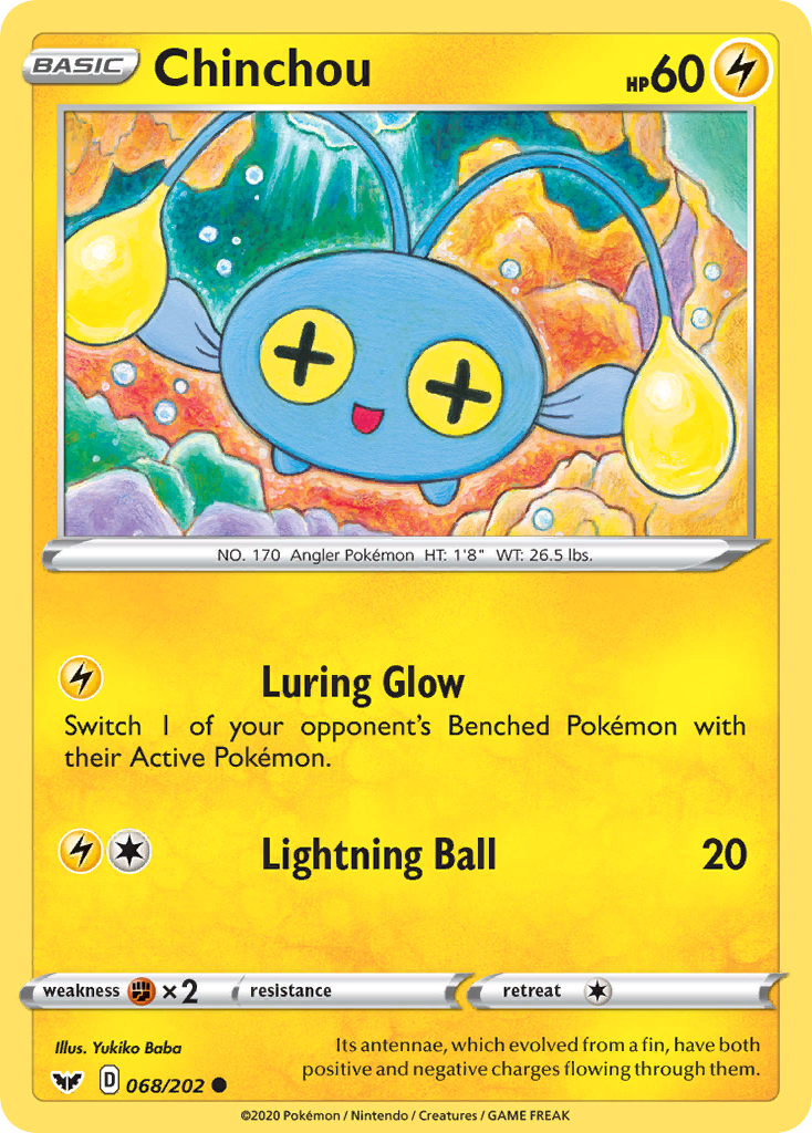 Chinchou 068/202 Sword & Shield