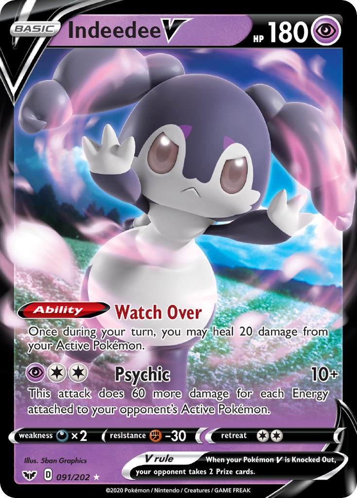 Indeedee V 091/202 Sword & Shield