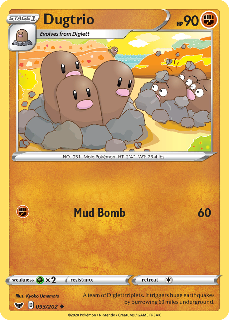 Dugtrio 093/202 Sword & Shield
