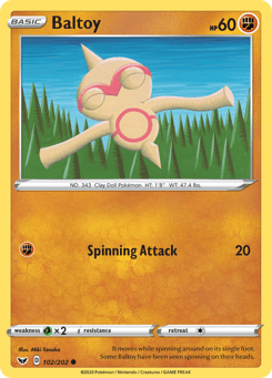 Baltoy 102/202 Sword & Shield